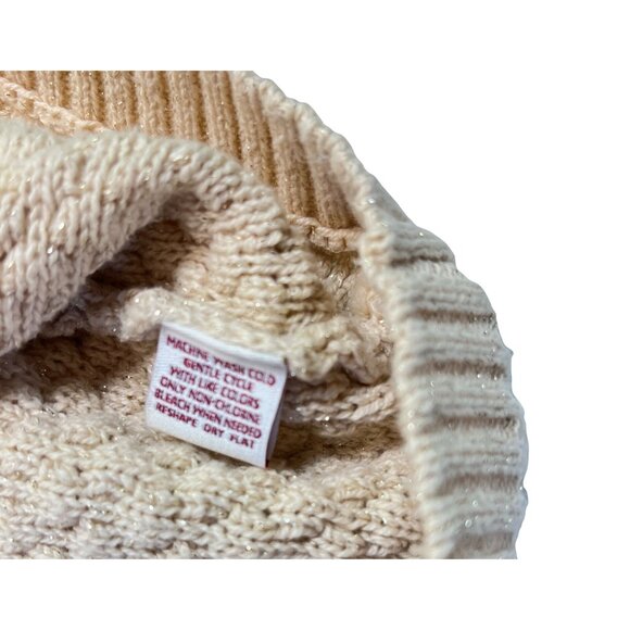 JM Collection Beige Cardigan Sweater Sz M Textured Knit  With Button Closure - Picture 8 of 10